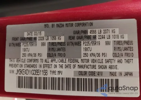 2016 Mazda Cx-5 Grand Touring z USA, uszkodzony, nr VIN JM3KE4DYXG0651168